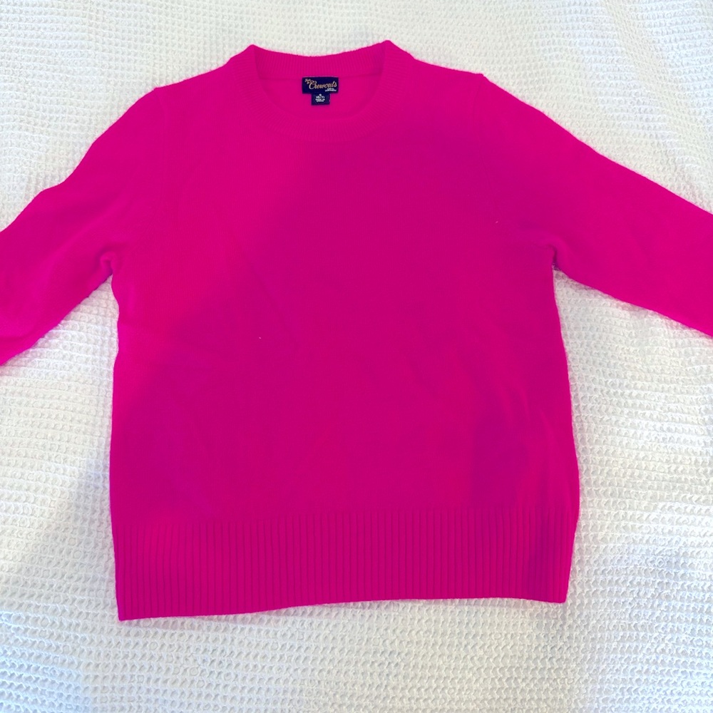 NWOT Gorgeous JCrew Hot Pink Girls Cashmere Sweater